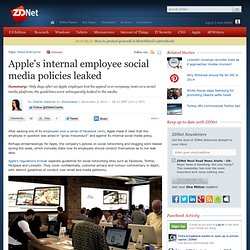 Apple's internal employee social media policies leaked