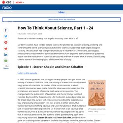 How To Think About Science, Part 1 - 24 - Home