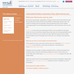International Noise Awareness Day 20th anniversary