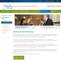 Council of International Schools (CIS): Application Process