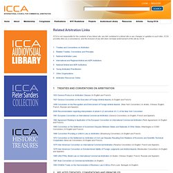 ICCA - International Council for Commercial Arbitration - - Related Links
