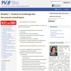 PIAF - Portail International Archivistique Francophone
