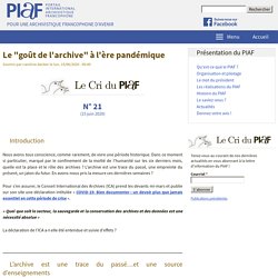 PIAF - Portail International Archivistique Francophone
