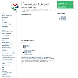 Resources - Reading and watching - International Fab Lab Association