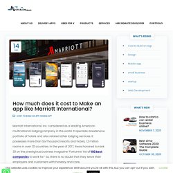 How much does it cost to Make an app like Marriott International? - AsterismInfosoft