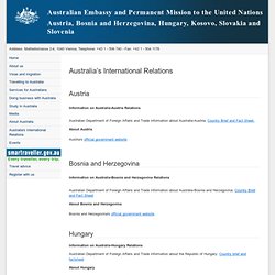 Australia's International Relations - Australian Embassy and Permanent Mission to the United Nations