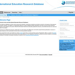 International Education Research Database