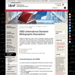 ISBD (International Standard Bibliographic Description)