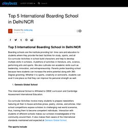 Top 5 International Boarding School in Delhi/NCR