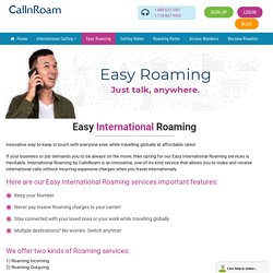 Easy International Roaming Services from CallnRoam