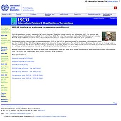 ISCO - International Standard Classification of Occupations