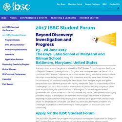 IBSC Student Forum 2017- International Boys' Schools Coalition