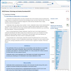 Statistics / OECD Science, Technology and Industry Scoreboard / 2011 / International collaboration on innovation