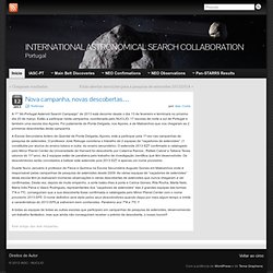 Nova campanha, novas descobertas… » INTERNATIONAL ASTRONOMICAL SEARCH COLLABORATION