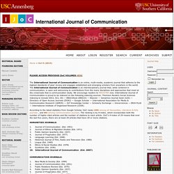 International Journal of Communication