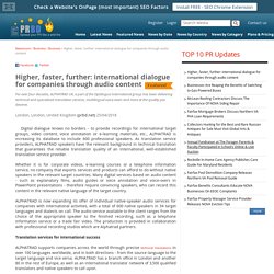 Higher, faster, further: international dialogue for companies through audio content
