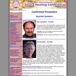 Speakers at the International Sound Healing Conference