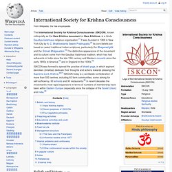 International Society for Krishna Consciousness