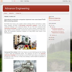 Advance Engineering: International construction companies implement new crane based Pix4D BIM monitoring solution