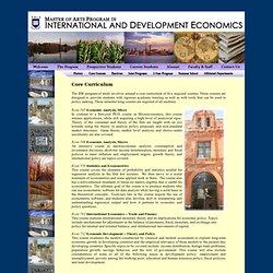 University Master's Program in International and Development Economics (IDE)