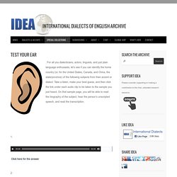 IDEA International Dialects of English Archive