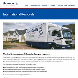 International Removals Edinburgh - Guardian Removals & Storage Edinburgh, UK
