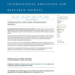 International Education and Research Journal