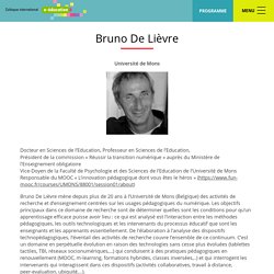 Bruno De Lièvre – Colloque international e-éducation