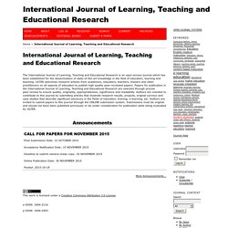 Learning, Teaching and Educational Research