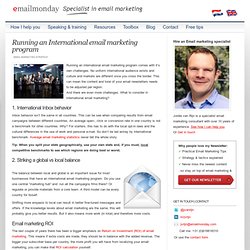 Running an International email marketing program