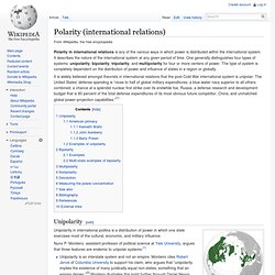 Polarity in international relations