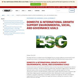 Domestic & International Growth Support Environmental, Social, and Governance Goals
