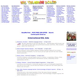 International ESL Jobs -