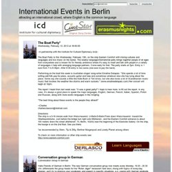 International Events in Berlin - Welcome