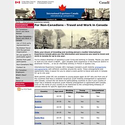 Temporary Work Visa For Travel and Work in Canada for Foreign Students and Youth