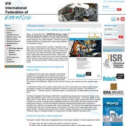 IFR Press Release - IFR International Federation of Robotics