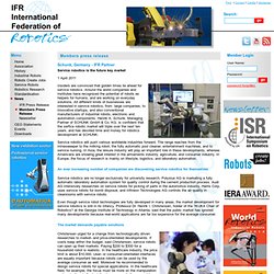Members Press Release - IFR International Federation of Robotics