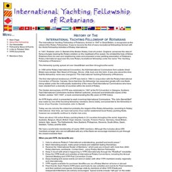 International Yachting Fellowship of Rotarians - About Us