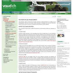 Site international de promotion du canton de Vaud - Recherche de financement