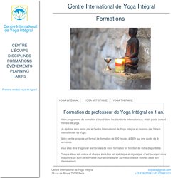 Centre International de Yoga Intégral - Formations