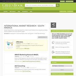 International Market Research - South America