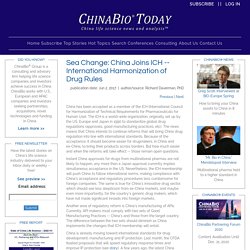 International Harmonization of Drug Rules