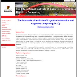 The International Institute of Cognitive Informatics and Cognitive Computing