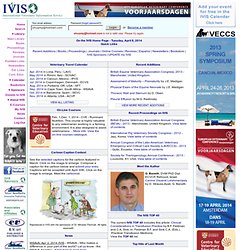Home Page - International Veterinary Information Service - IVIS