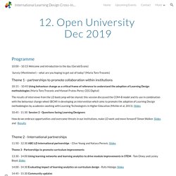 International Learning Design Cross-Institutional Network (LD-CIN) - 12. Open University Dec 2019