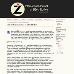 International Journal of Žižek Studies