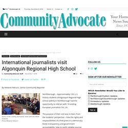 International journalists visit Algonquin Regional High School