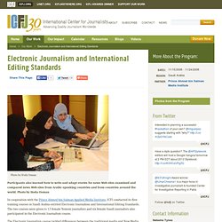 Electronic Journalism and International Editing Standards