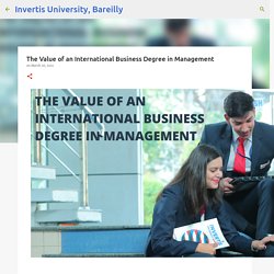 The Value of an International Business Degree in Management