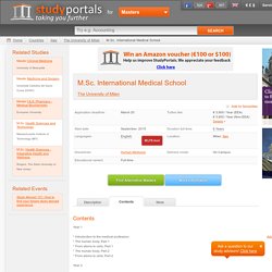 International Medical School - at The University of Milan, Milan, Italy